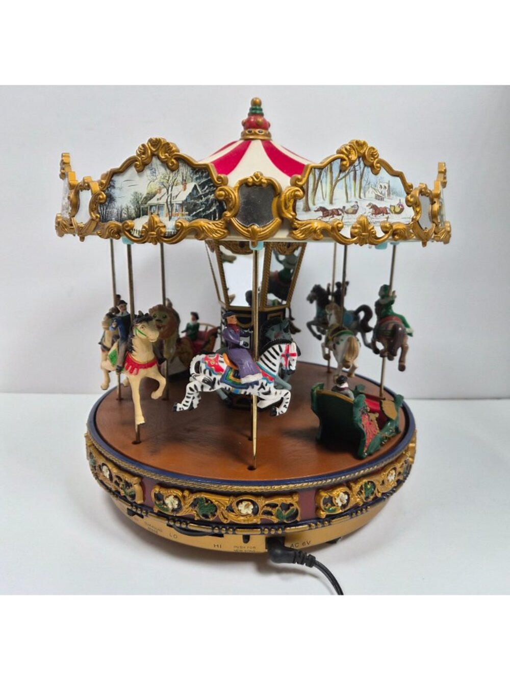 Vintage Mr. Christmas Country Fair Musical Carousel- Tested Works - Picture 2 of 12